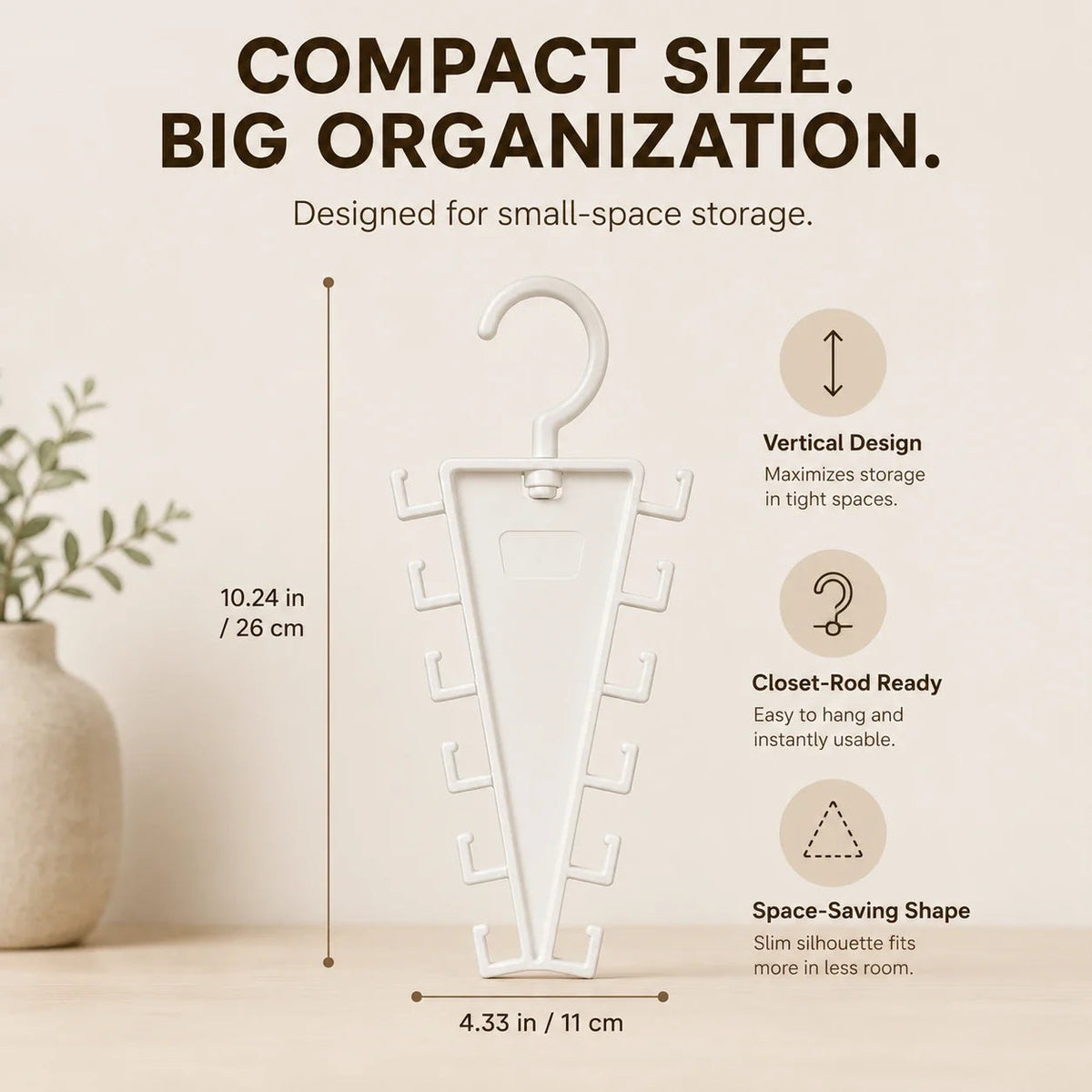 V Shaped Double-Sided Closet Organizer Hanger, 360° Rotatable Space Saving Clothes Hanger Organizer