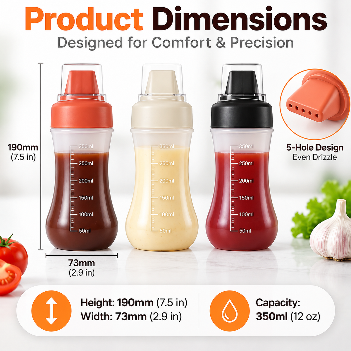 Condiment squeeze spray bottle