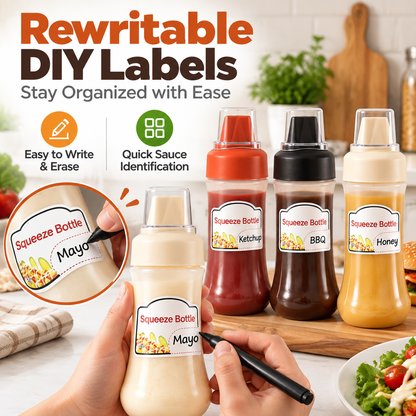 Condiment squeeze spray bottle