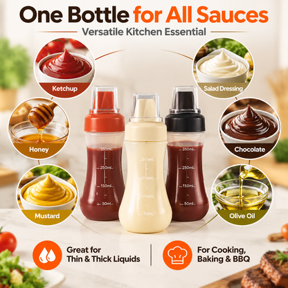 Condiment squeeze spray bottle