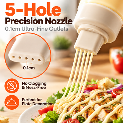Condiment squeeze spray bottle