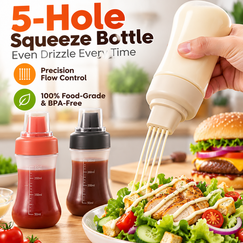 Condiment squeeze spray bottle