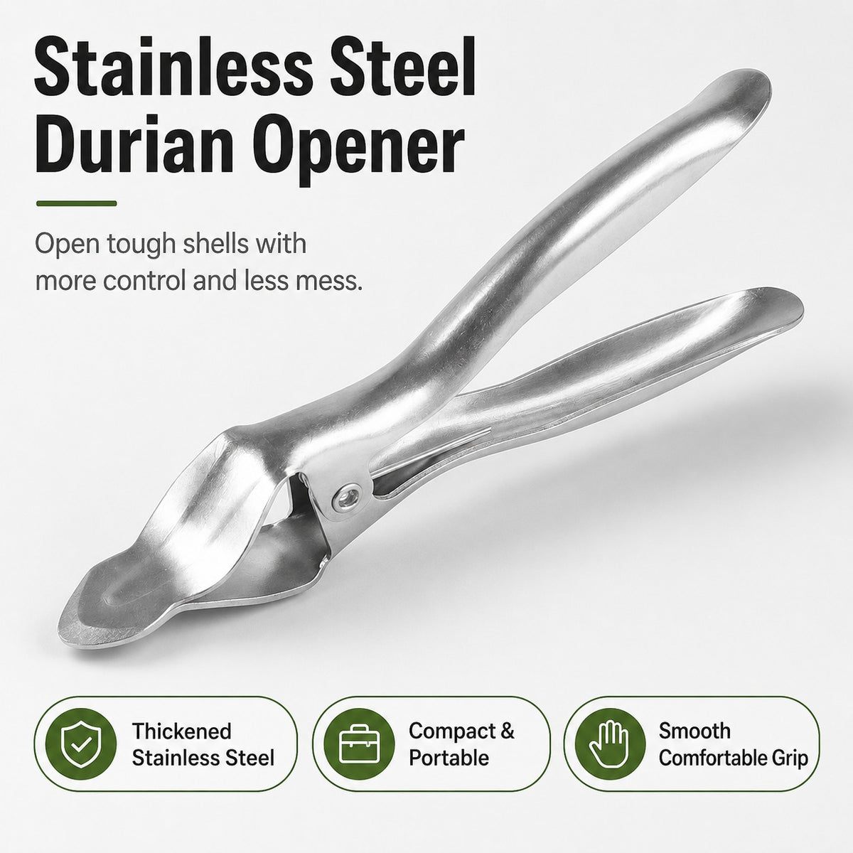 Stainless Steel Durian Opener – Open Tough Shells With Ease